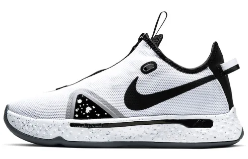 Nike PG 4 Oreo Oreo shock-absorbing, non-slip, wear-resistant, low-top practical basketball shoes, same style for men and women, blue and yellow, foreign version