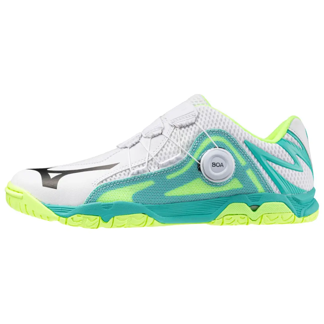 Mizuno Slip Resistant Abrasion Resistant Low top Training Shoes Men's White Green