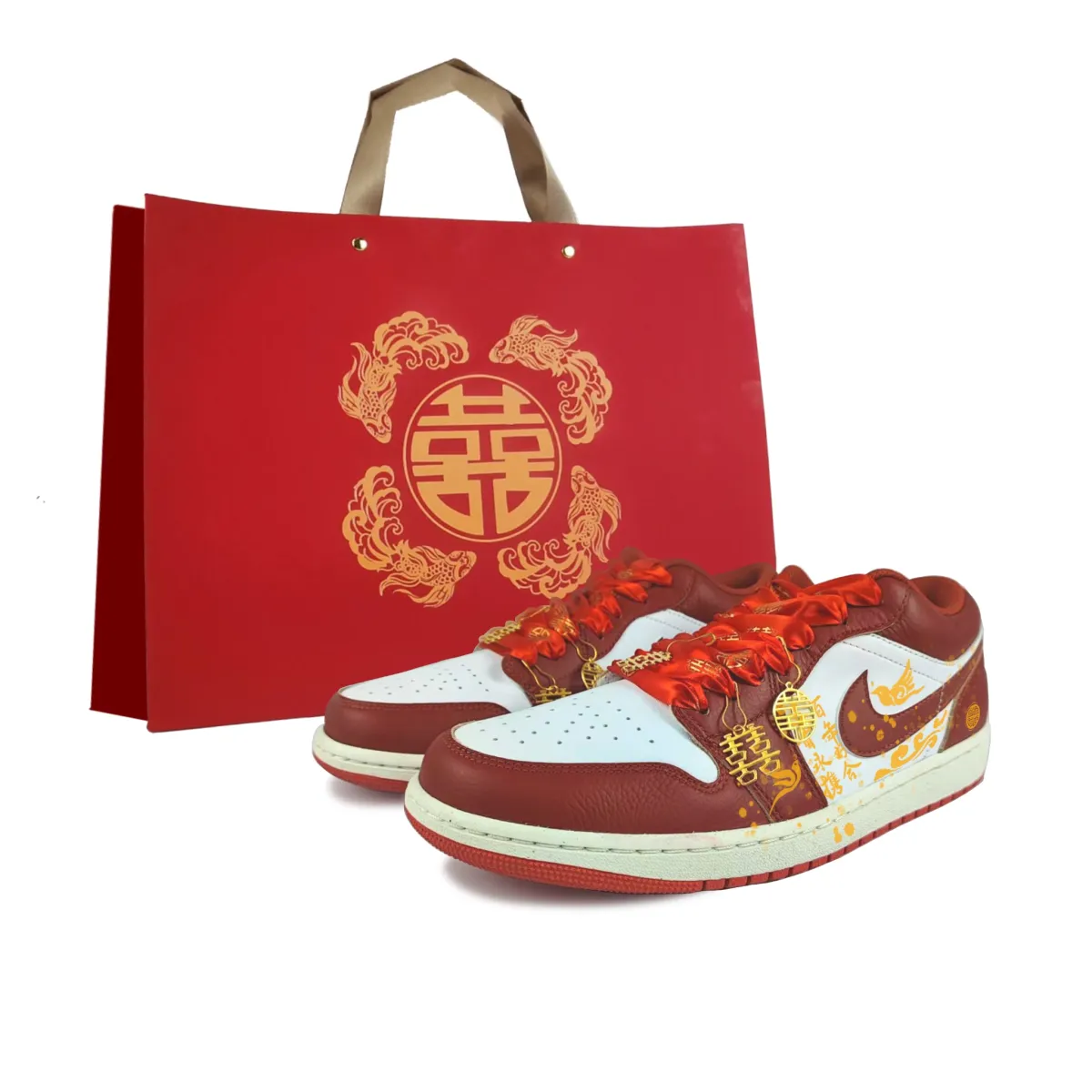 Jordan Air Jordan 1 Abrasion Resistant Low top Vintage Basketball Shoes Women's White