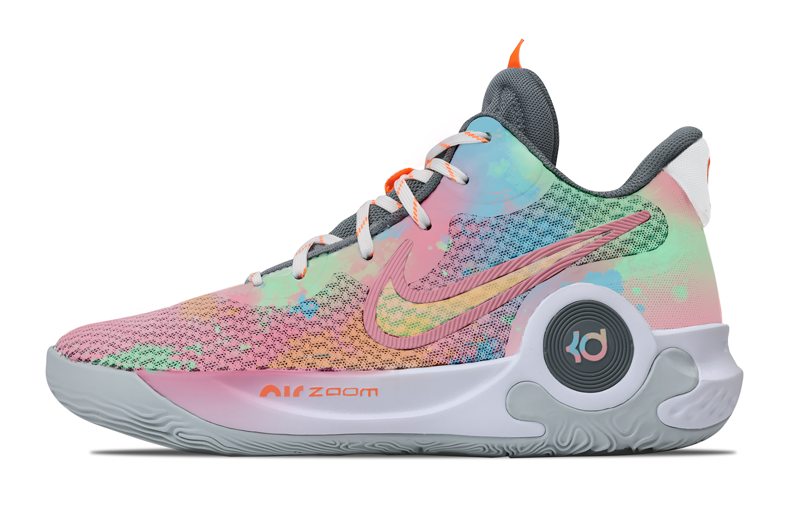 Nike KD Trey 5 IX Cushioning, Wear Resistant Mid top Basketball Shoes Unisex Pink Green