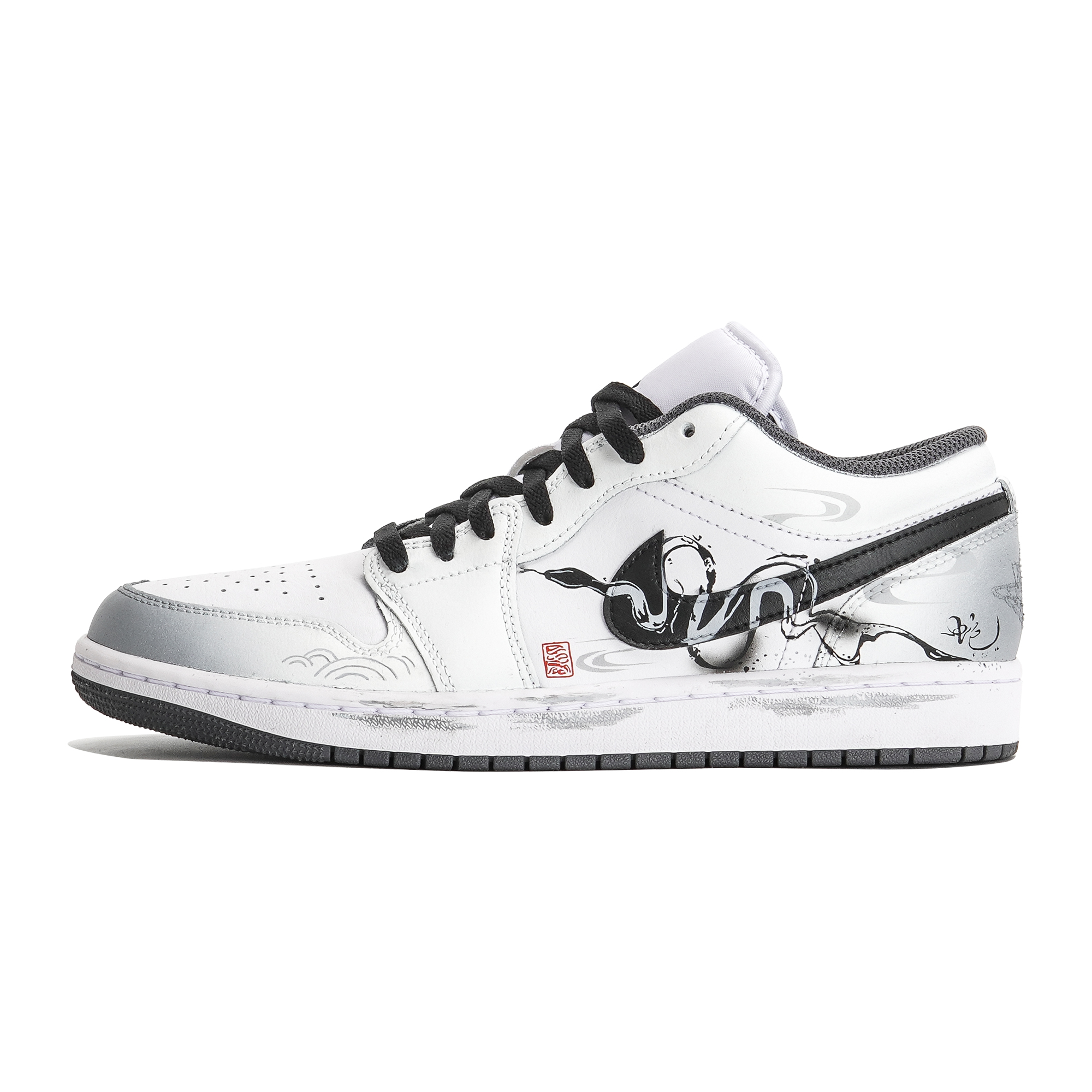 Jordan Air Jordan 1 3 Times Laboratory Abrasion Resistant Low top Vintage Basketball Shoes Unisex White