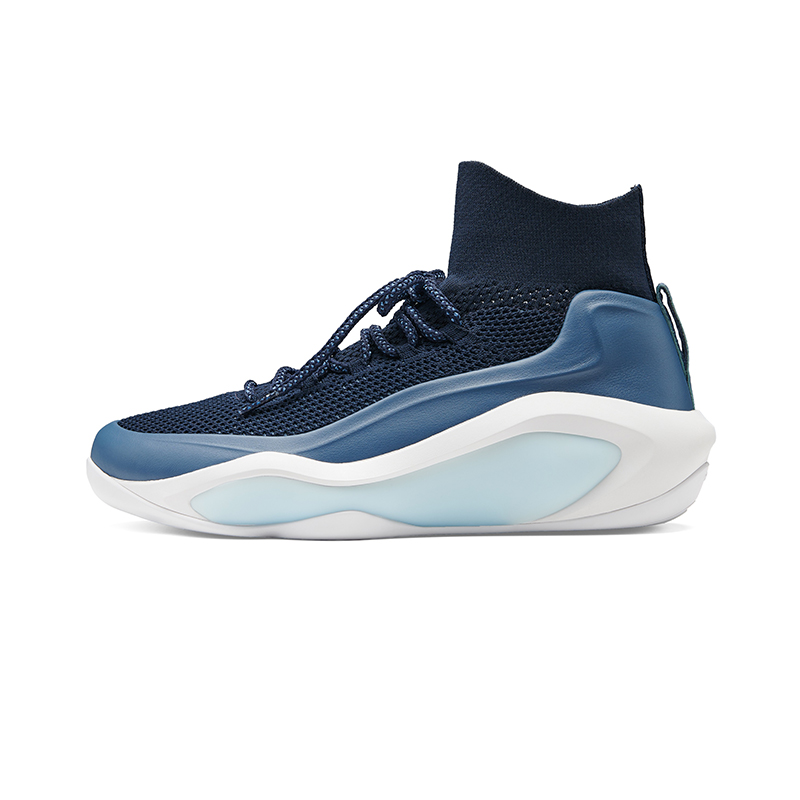 EQLZ EQUALIZER Cushioning Slip Resistant Abrasion Resistant High top Basketball Shoes Unisex Blue