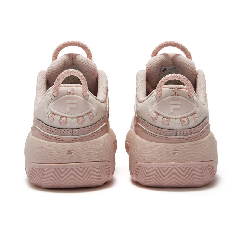 FILA FUSION FIRE Flame Shoes Versatile Support Rebound Low top Vintage Basketball Shoes Women’s Angel Wing Powder