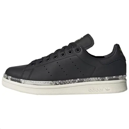 Adidas Originals STAN SMITH Bold Anti-Slip Wear-Resistant Skateboard Shoes Women's Black Gray White