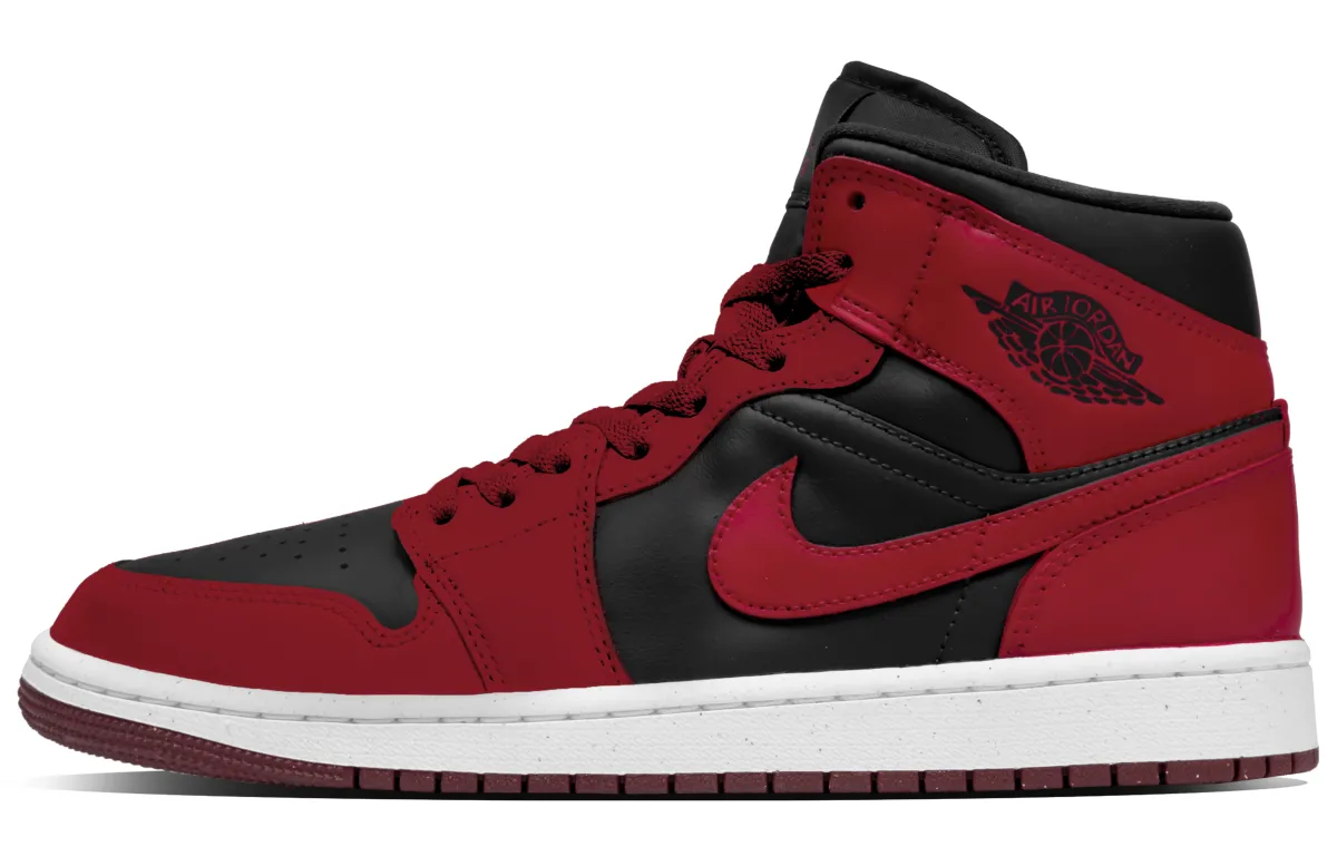 Jordan Air Jordan 1 Dark Flame Knight Abrasion Resistant Abrasion Resistant Mid top Vintage Basketball Shoes Unisex