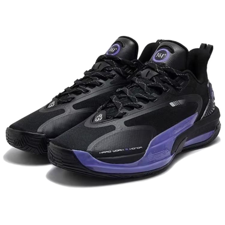 361° Slip Resistant Abrasion Resistant Low top Basketball Shoes Men’s Black Purple