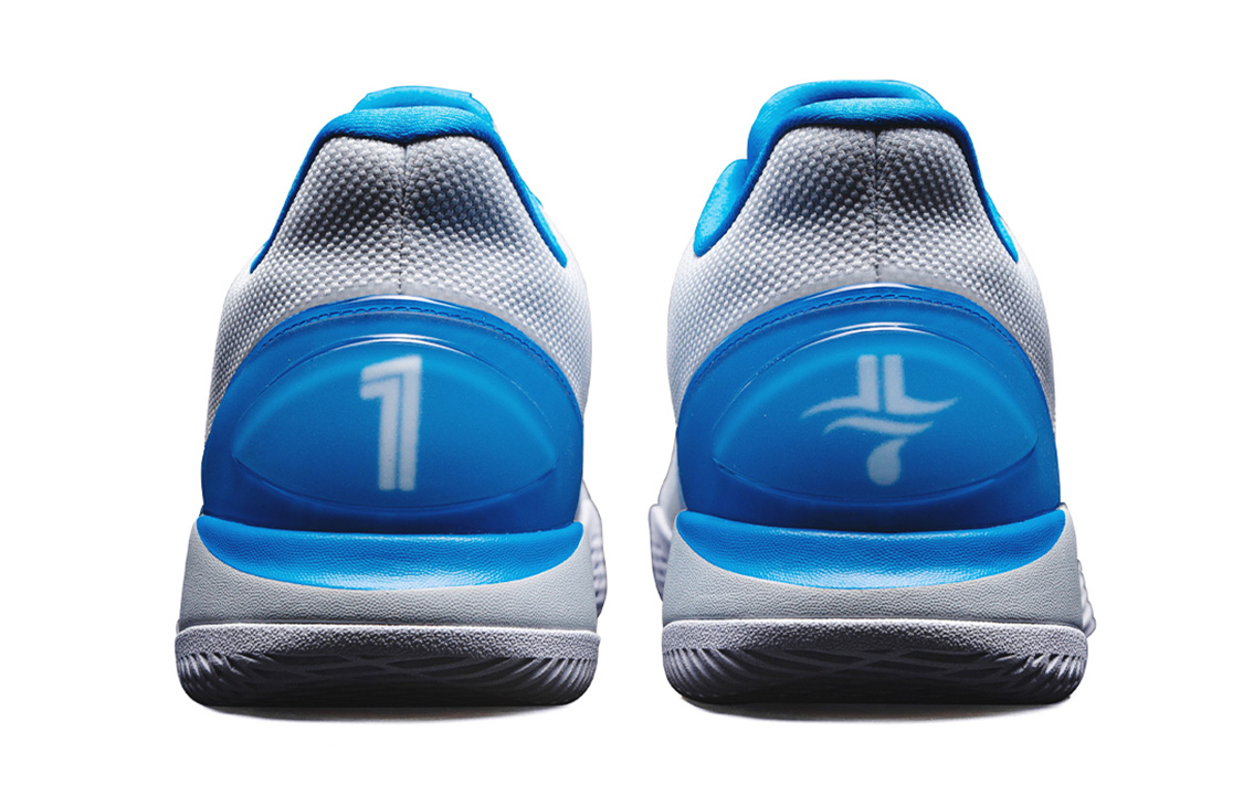 XTEP Jeremy Lin 1 Cushioning Slip Resistant Lightweight Low top Basketball Shoes Men’s Blue Gray