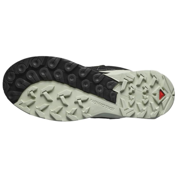 SALOMON Slip Resistant Abrasion Resistant Slip Resistant Abrasion Resistant Low top Hiking Shoes Unisex Black Green