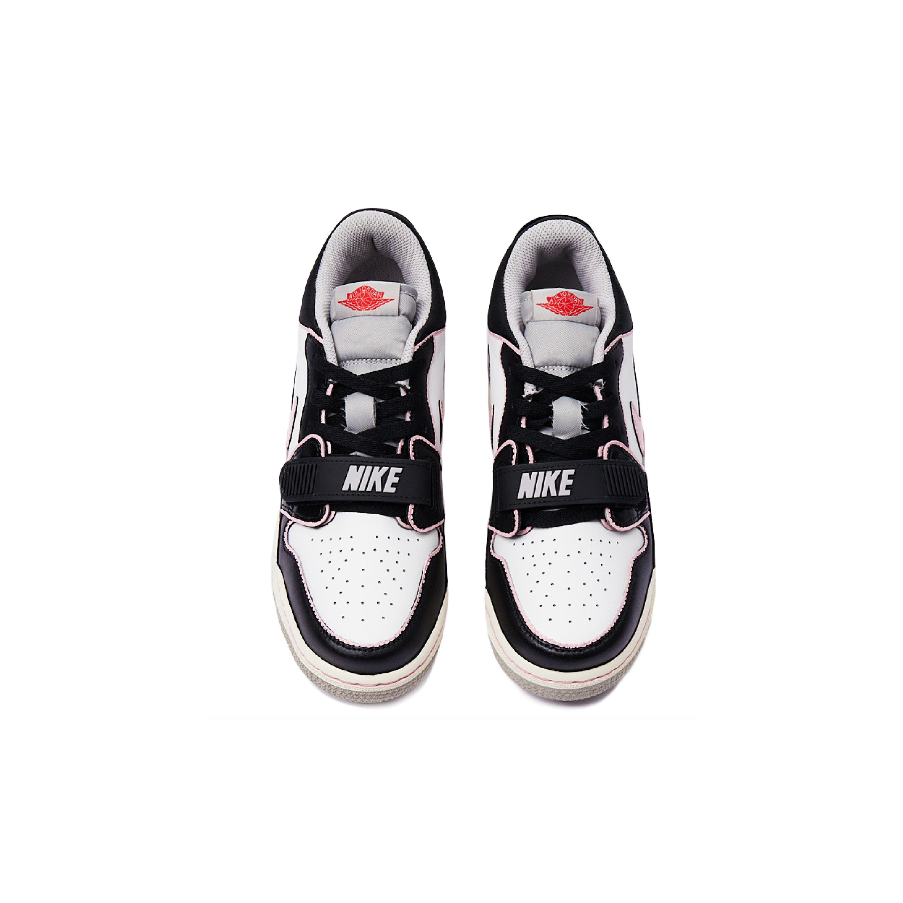 Jordan Legacy 312 Cushioning Waterproof Cushioning Waterproof Low top Vintage Basketball Shoes Women’s Black White Pink