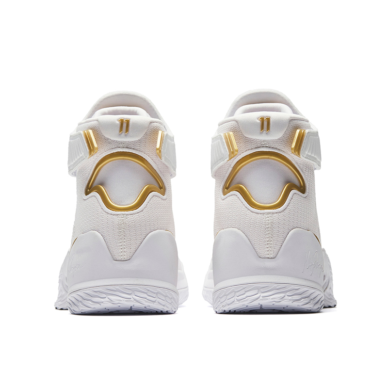 Anta KT3 Cushioning Slip Resistant High top Basketball Shoes Men’s White Gold