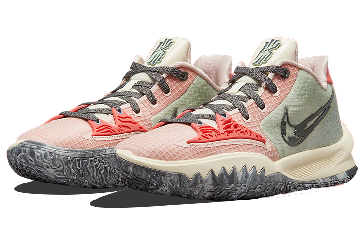 Кроссовки Nike Kyrie Low 4 EP (серо-оранжевые) — фото 3