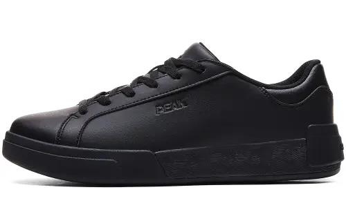 PEAK Skateboard Shoes Men's Low Top All Black