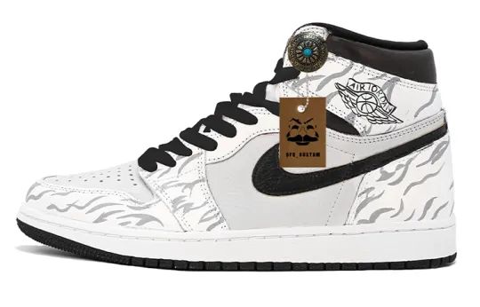 Jordan Air Jordan 1 Retro High Og High top Vintage Basketball Shoes Unisex Black Gray White