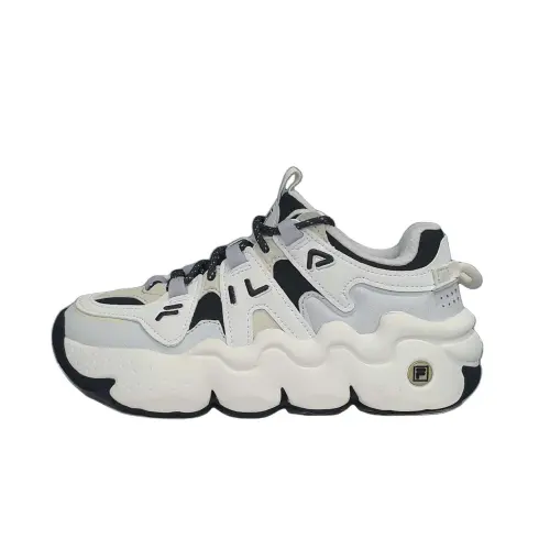 FILA Cushioning Low top Vintage Basketball Shoes Women's White Black