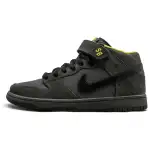 Nike Dunk Slip Resistant And Breathable Mid top Skateboard Shoes Unisex Black