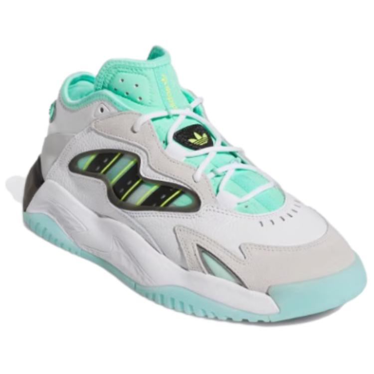 Adidas Originals Streetball Slip Resistant Abrasion Resistant Low top Basketball Shoes Unisex White Green