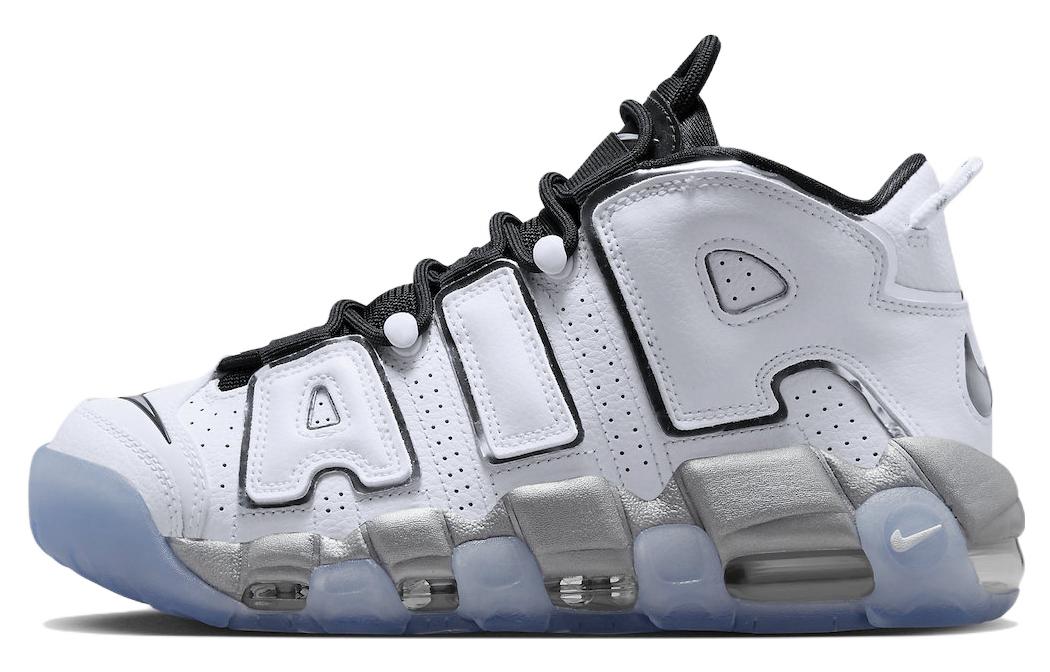 Кроссовки Nike Air More Uptempo "White Metallic" (белые)