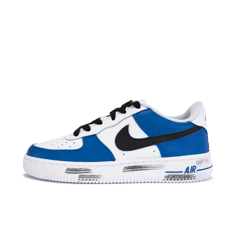 Nike Air Force 1 Slip Resistant Abrasion Resistant Low top Skateboard Shoes Unisex Black Blue