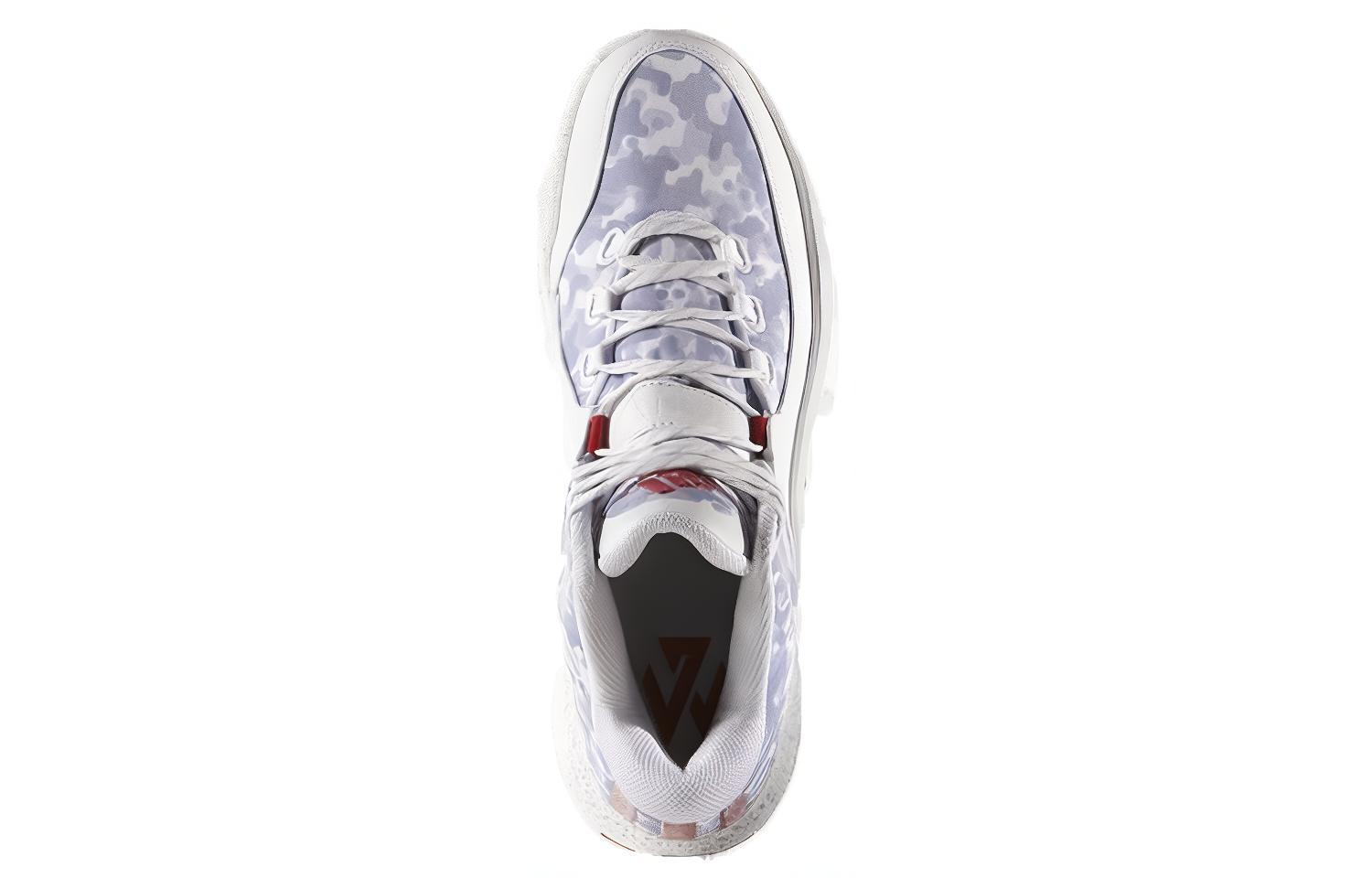 Мужские кроссовки adidas J Wall 2 (бело-фиолетово-красные) — фото 5