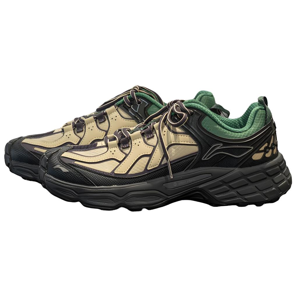 Li Ning Outdoor CF Tracing, Forest Shadow Cushioning Abrasion Resistant Slip Resistant Low top Hiking Shoes Unisex