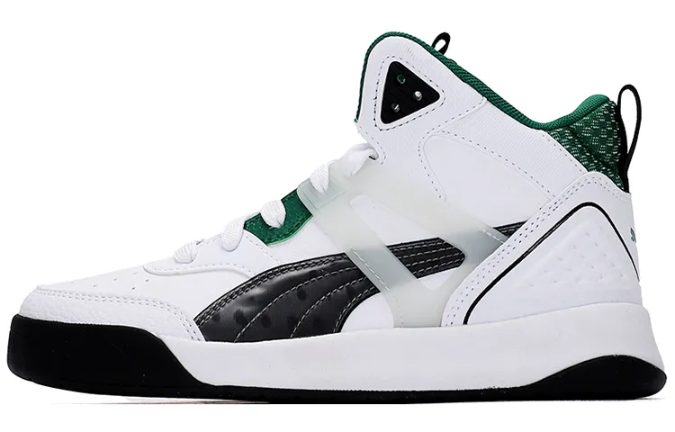 PUMA Backcourt Mid Cyber Week Casual Mid top Skateboard Shoes Unisex White Green