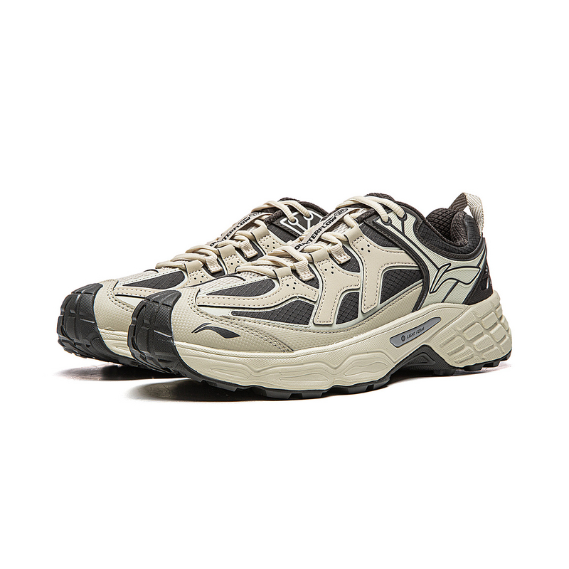 Li Ning Outdoor CF Tracing, Forest Shadow Low top Hiking Shoes Unisex Silver Birch Obsidian Oat Gray