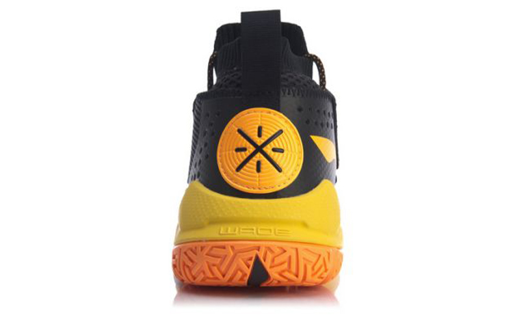 Li Ning Wade Fission 5 Cushioning Slip Resistant Cushioning Slip Resistant Low top Basketball Shoes Men’s Black Yellow