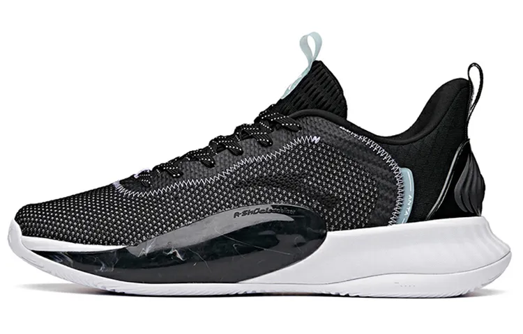 Anta Light Cavalry 6 Slip Resistant Abrasion Resistant Low top Performance Basketball Shoes Men's Black Luna