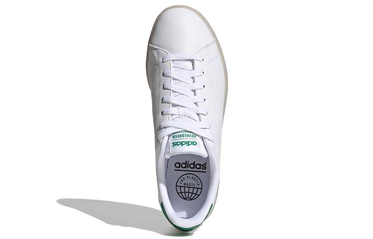 Мужские кеды adidas neo ADVANTAGE Eco (бело-зеленые) — Белый / зелёный — фото 5