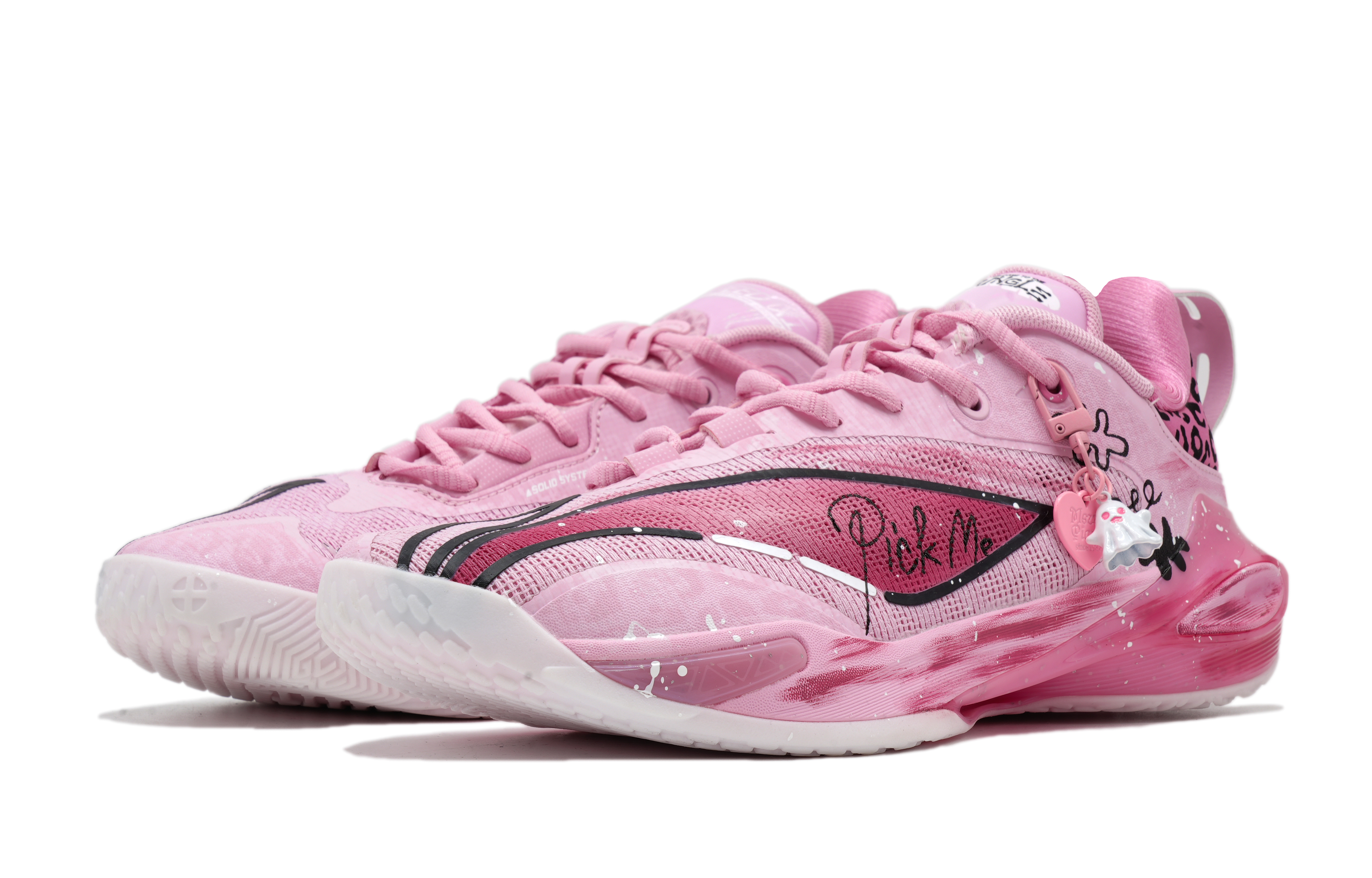 Li Ning Speed 11 Cushioning Slip Resistant Abrasion Resistant Low top Basketball Shoes Men’s Pink