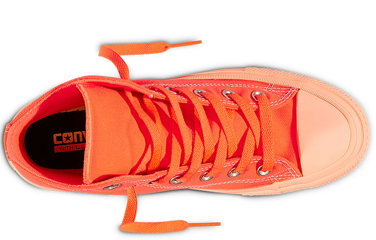 Кеды Converse Chuck Taylor All Star II Hi (оранжевые) — 橘红 — фото 3