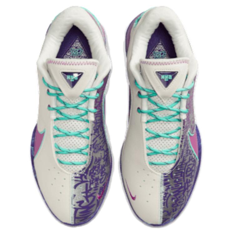Nike LeBron 22 Support Basketball Shoes Unisex Purple White Green Asian Version