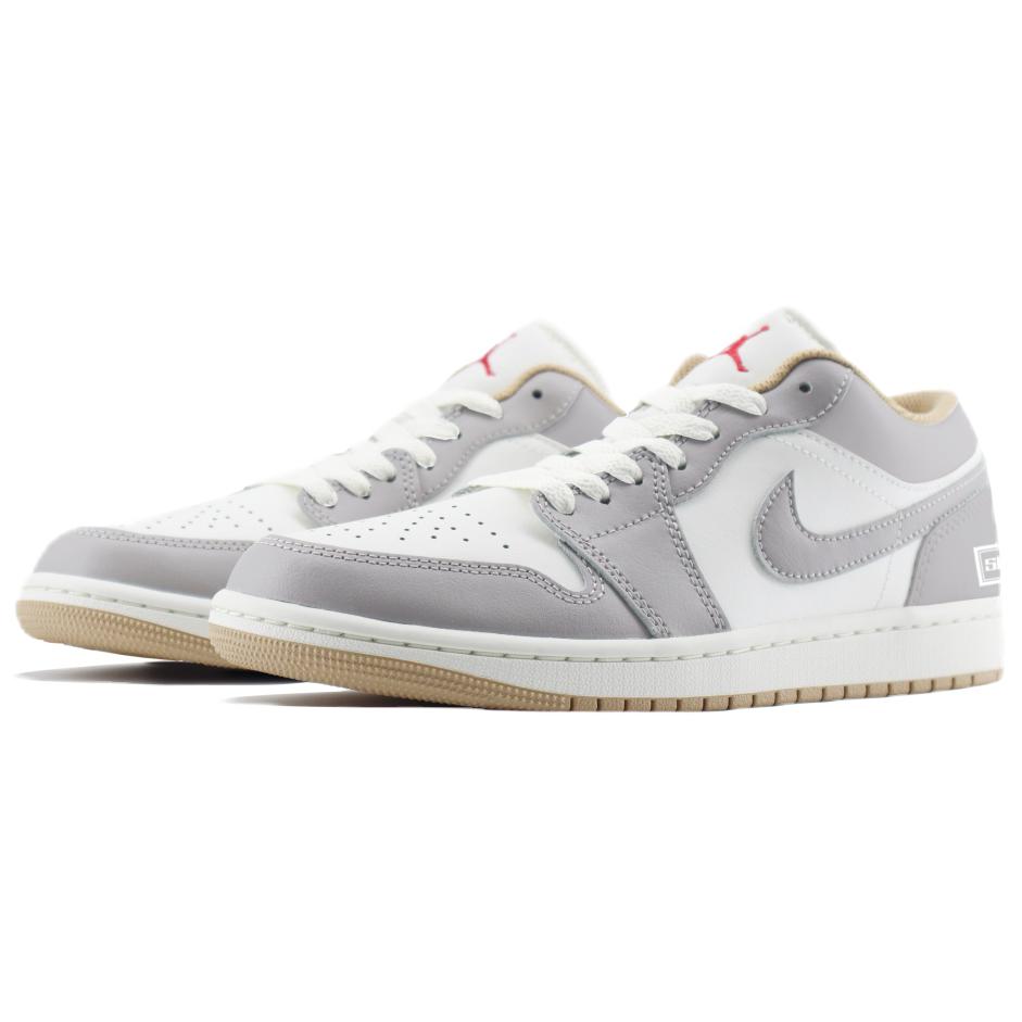 Jordan Air Jordan 1 Abrasion Resistant Height Increasing Low top Vintage Basketball Shoes Unisex Cool Gray