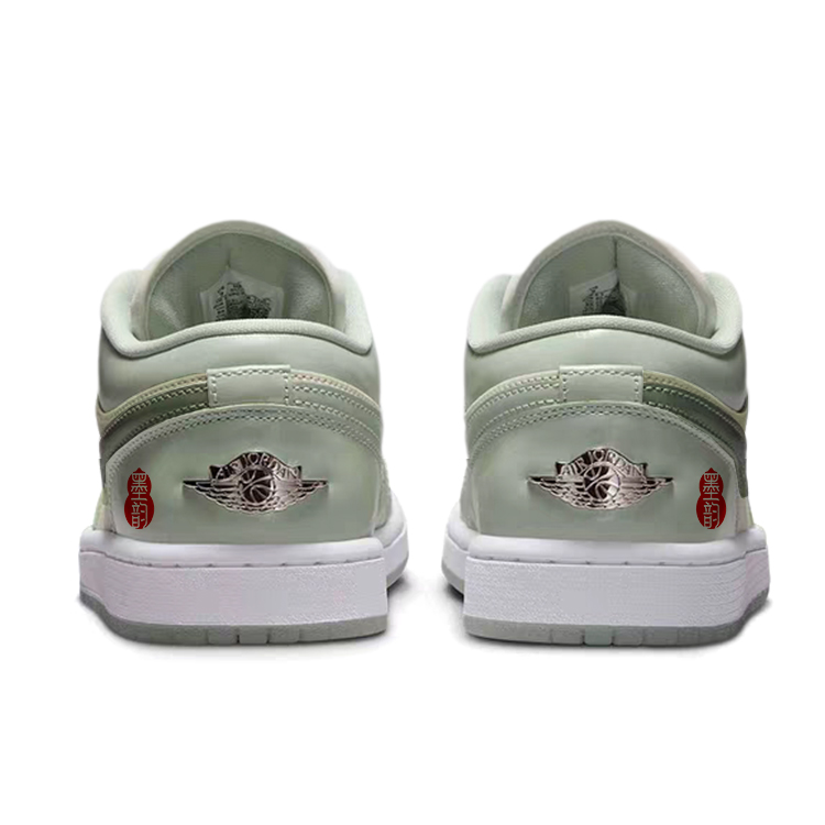 Jordan Air Jordan 1 Love For Lotus Blue Moon Cushioning Slip Resistant Low top Vintage Basketball Shoes Women’s Green