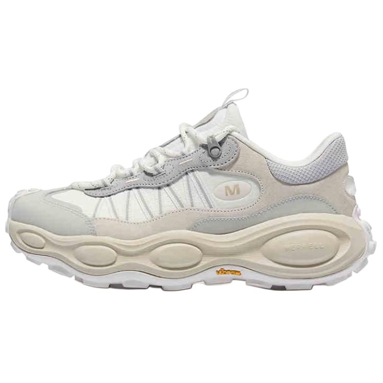MERRELL Slip Resistant, Abrasion Resistant, Lightweight Low top Hiking Shoes Unisex Cream Gray