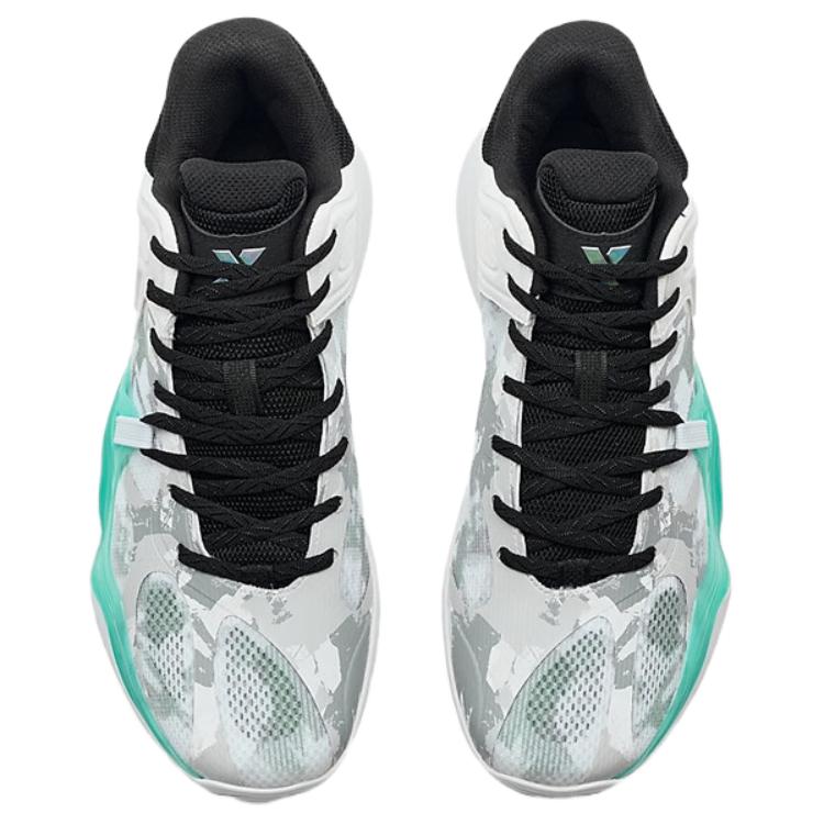 XTEP Battle 3 Basketball Shoes Men’s Mid Top Classic White, Lunar Stone Gray