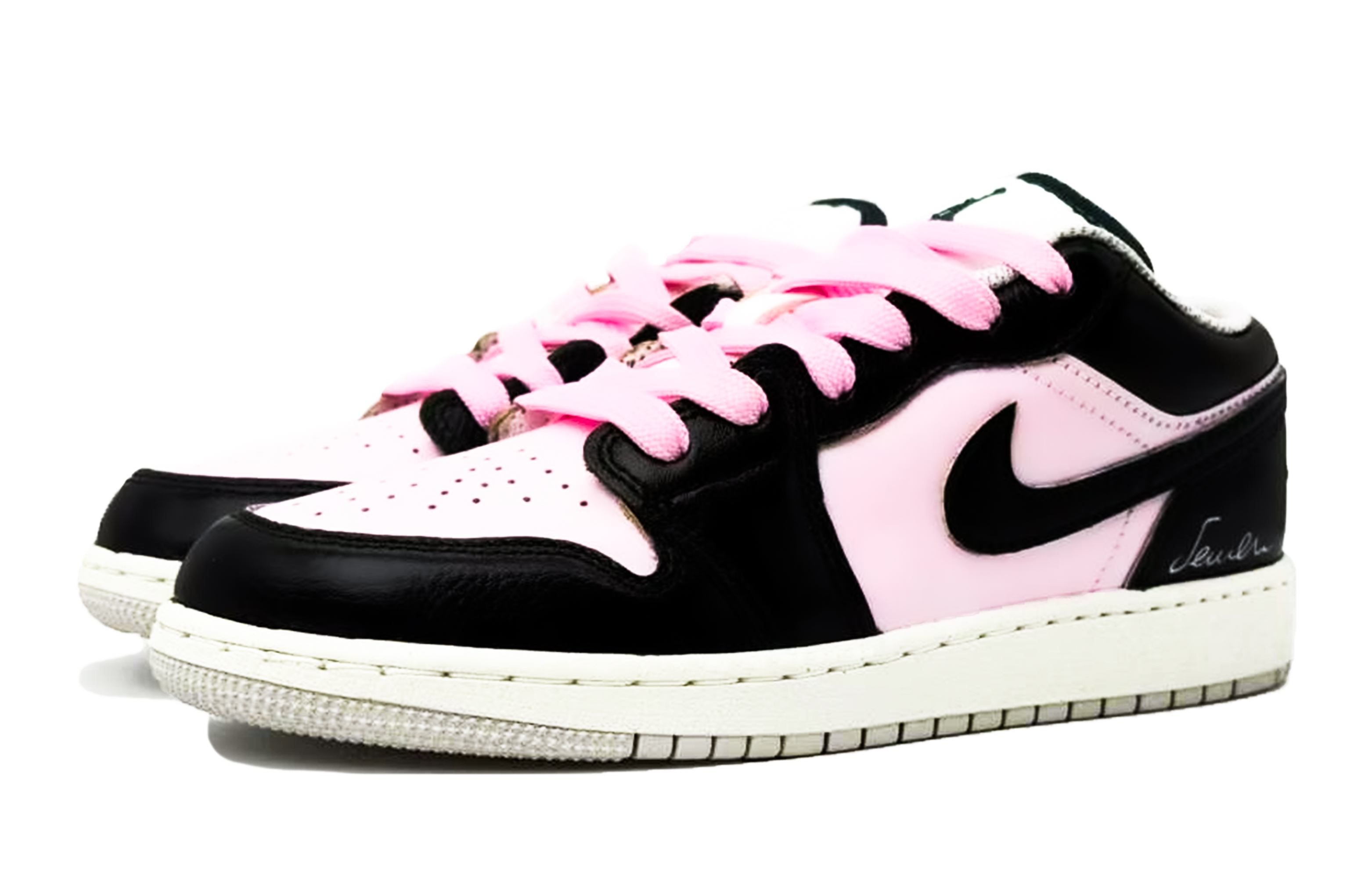 Jordan Air Jordan 1 Abrasion Resistant Abrasion Resistant Low top Vintage Basketball Shoes Women’s Pink