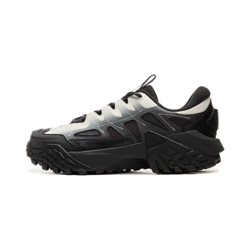 Li Ning Slip Resistant Abrasion Resistant Slip Resistant Abrasion Resistant Low top Hiking Shoes Men's Black White