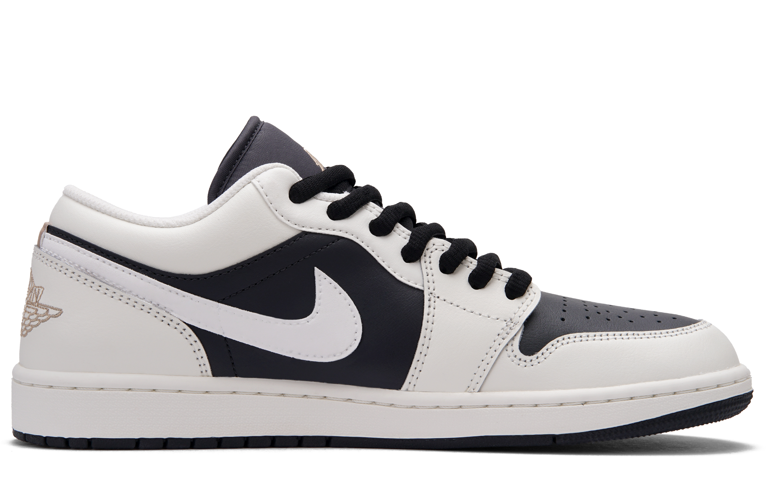 Jordan Air Jordan 1 Abrasion Resistant Abrasion Resistant Low top Vintage Basketball Shoes Unisex Black Gray