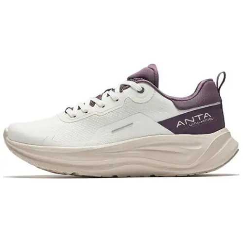 Anta Le Dao Cushioning Slip Resistant Low top Training Shoes Women's White Purple