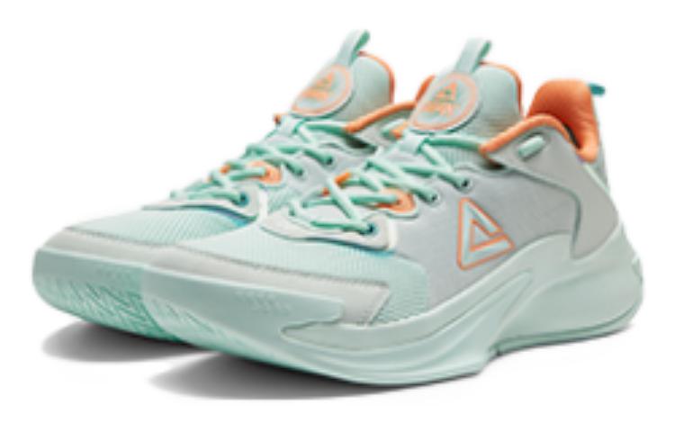 PEAK Slip Resistant Abrasion Resistant Low top Basketball Shoes Men’s Pink Green