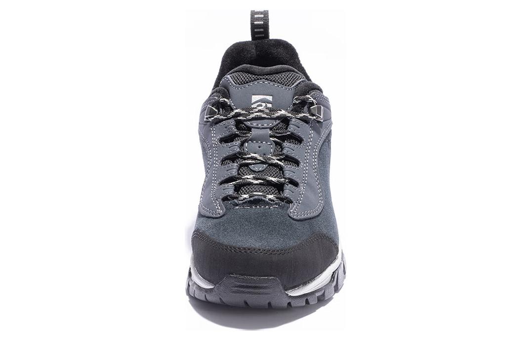 TOREAD Leather Fleece lined Slip Resistant Abrasion Resistant Low top Outdoor Shoes Women’s Black Gray