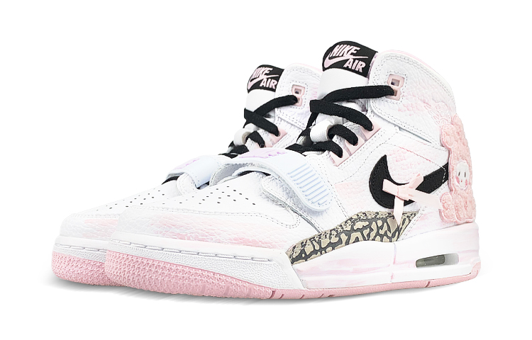Jordan Legacy 312 High top Vintage Basketball Shoes Women’s White Pink Black