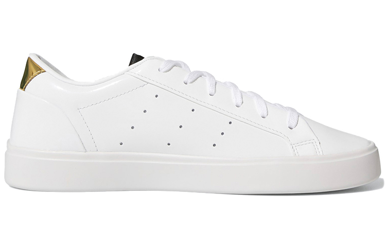 Женские кеды adidas originals Sleek (бело-золотой) — Белый / золотой — фото 2