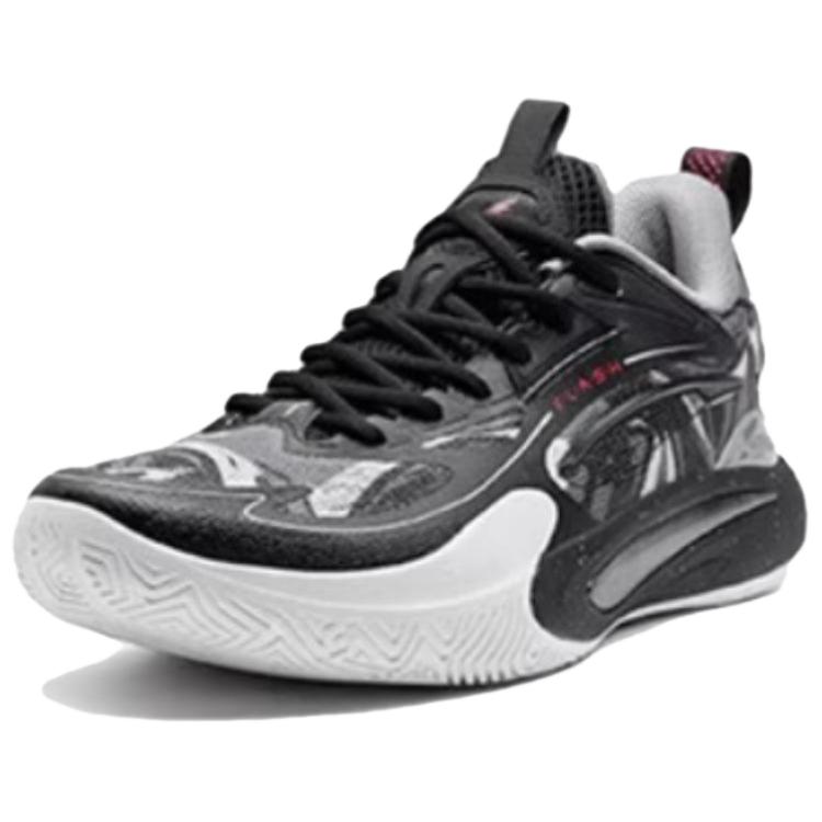XTEP Wear resistant And Lightweight Low top Rotation Systems Basketball Shoes Men’s Black Gray