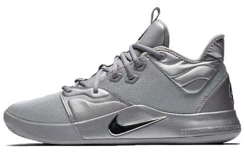 Nike PG 3 NASA 50th Anniversary Paul George 50th Anniversary of the Moon Landing Round Toe Shock Absorbing Anti-Slip Wear-Resistant Low-top Practical Basketball Shoes Men's Silver