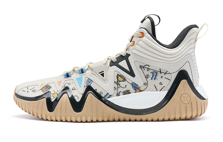 XTEP Lingren 1 Mid top Basketball Shoes Men’s White Black Blue