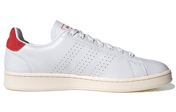 Мужские кеды adidas neo ADVANTAGE (бело-бордовые) — Белый / тёмно-красный — фото 2