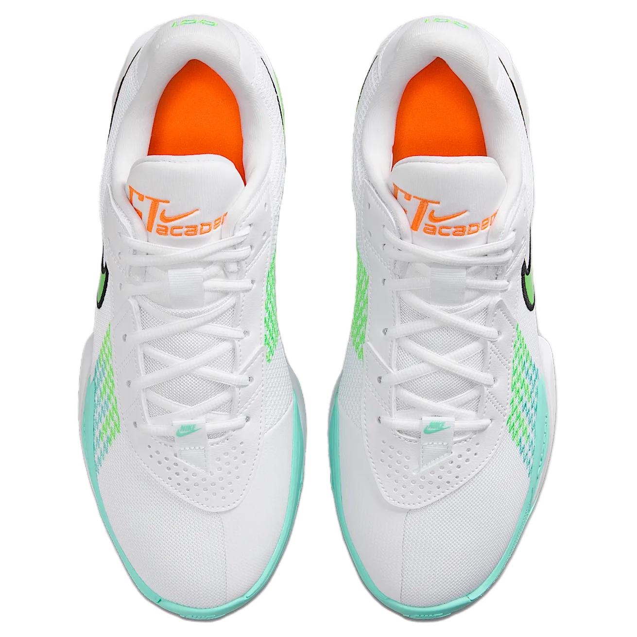Nike Air Zoom G.T. Cut Academy Abrasion Resistant Grip Low top Basketball Shoes Unisex White Green