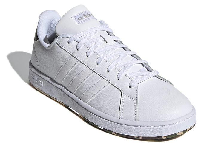 Мужские кеды adidas neo GRAND COURT (бело-зеленые) — Белый / зелёный — фото 3